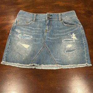 Women’s London Jean distressed jean skirt